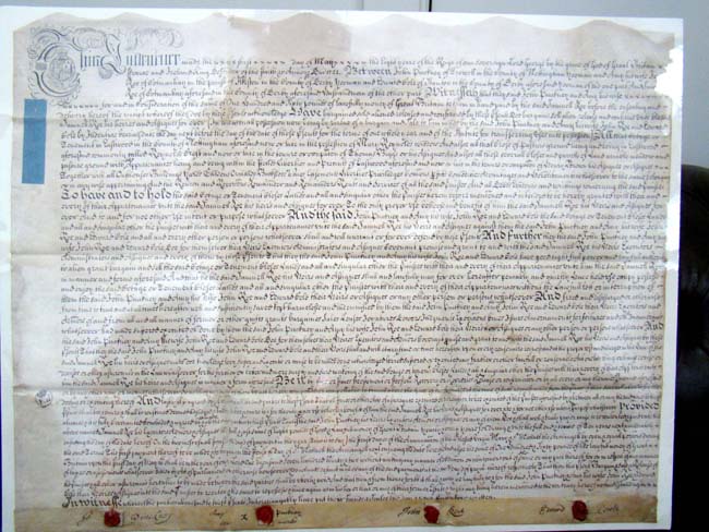 An English Trust Indenture on Vellum with four wax seals dated May 1, 1722 — image 2